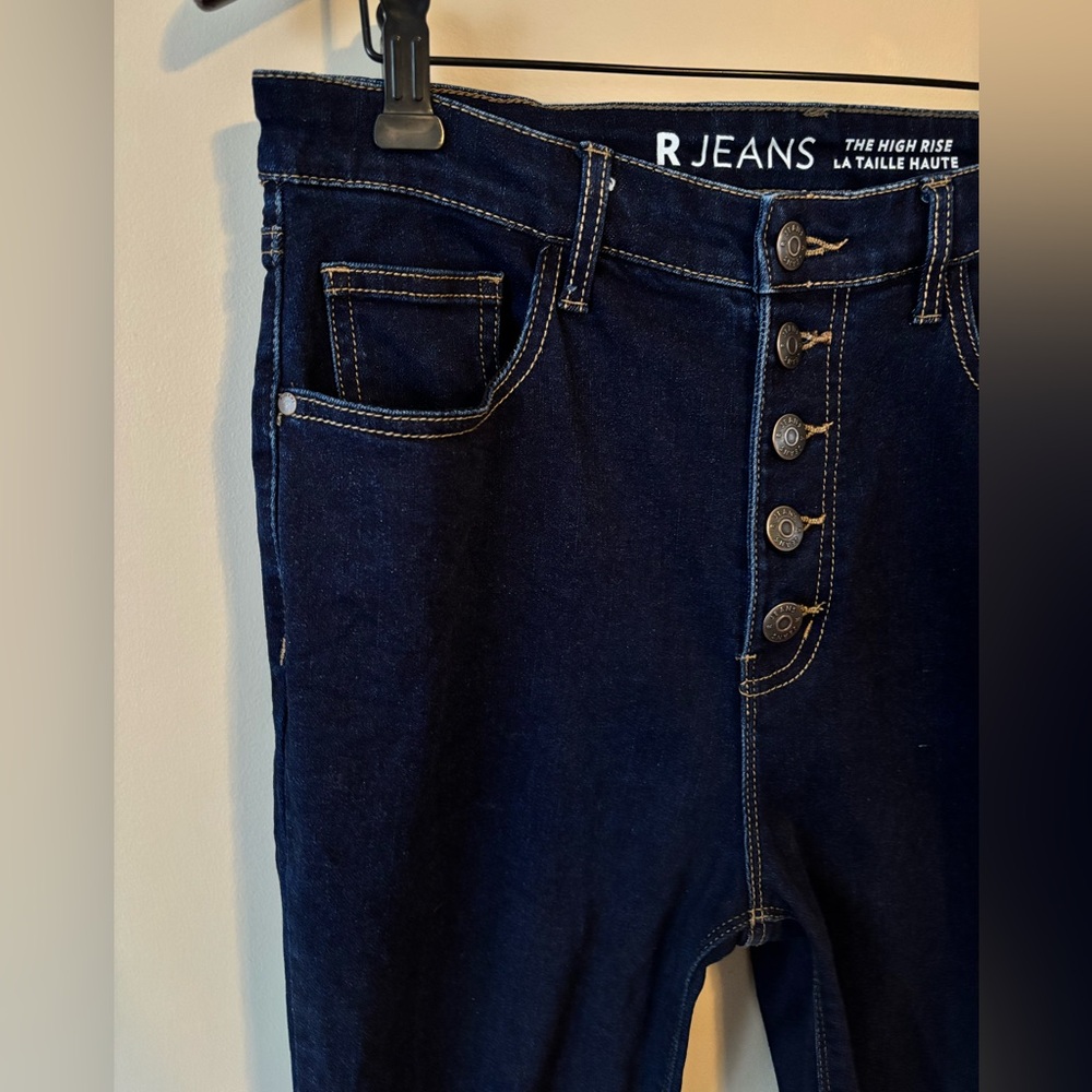 Reitmans High Rise Dark Blue Jeans Button Fly Size 29